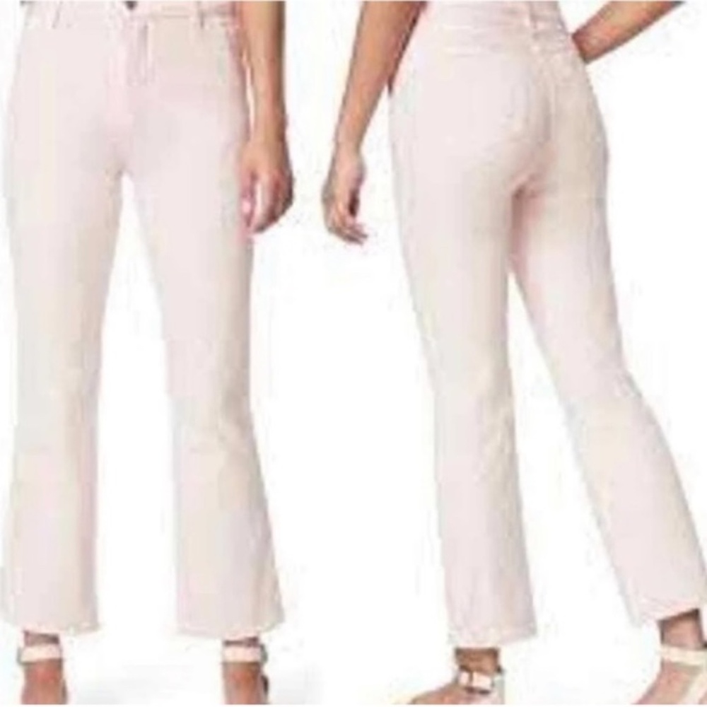 Joe’s Bootcut Flare Jeans | Frayed Hem Ankle Jeans ~ Light Pink ~ Size 28 NWOT